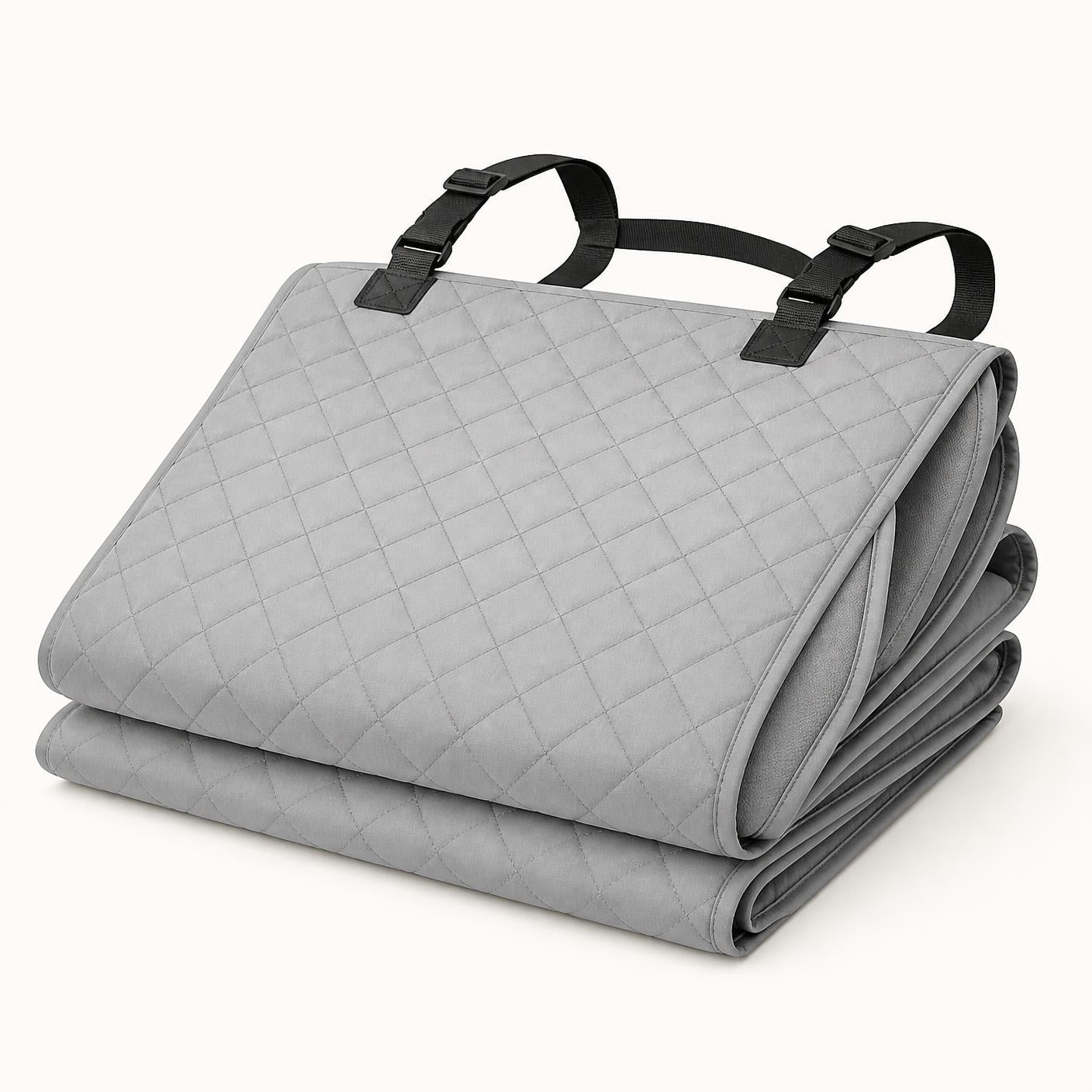 Waterproof dog car seat hammock in grey