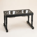 Elevated double dog bowl feeding stand